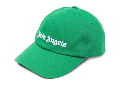 Palm Angels Embroidered Logo Cap Green White