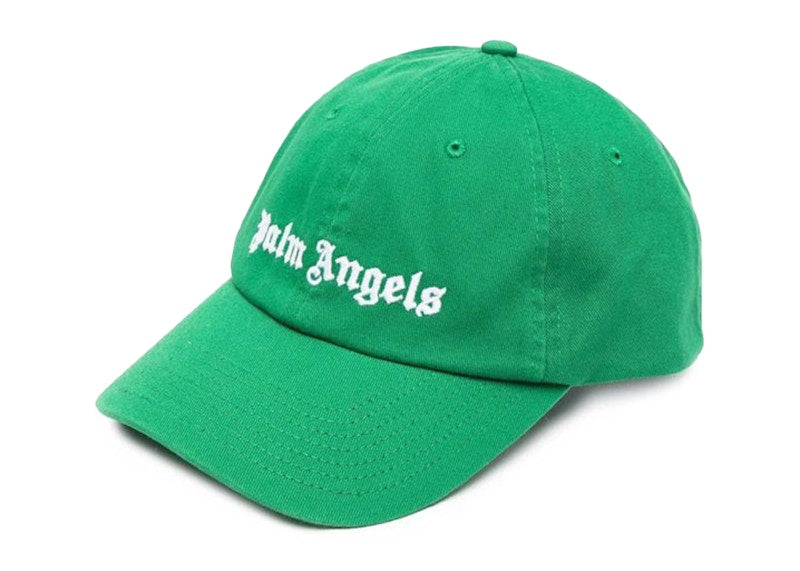 Palm Angels Embroidered Logo Cap Green White