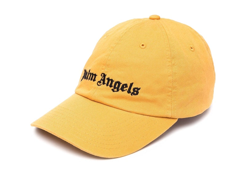 Palm Angels Embroidered Logo Cap Yellow Black