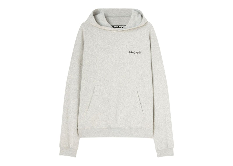 Palm Angels Embroidered-Logo Hoodie Grey