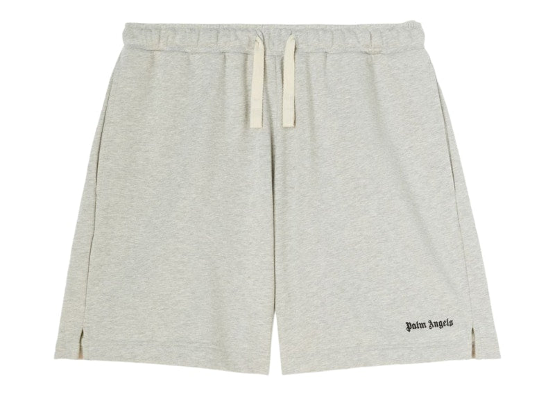 Palm Angels Embroidered-Logo Track Shorts Grey
