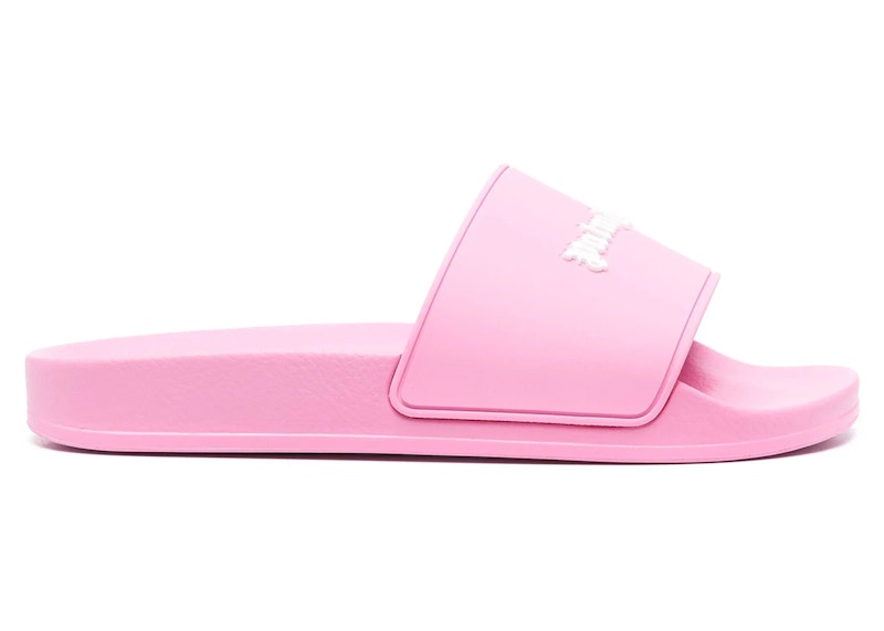 Palm Angels Essential Logo Pool Slides Fuchsia Fluo (Women's)