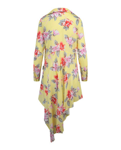 Palm Angels Floral Printed Asymmetric Hem Dress Multi
