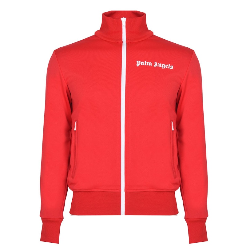 Palm Angels Funnel Zip Track Jacket Red