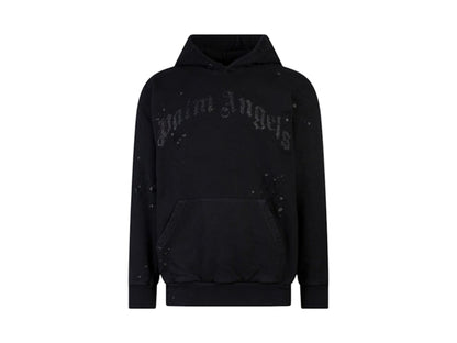 Palm Angels GD Glittered Logo Hoodie Black