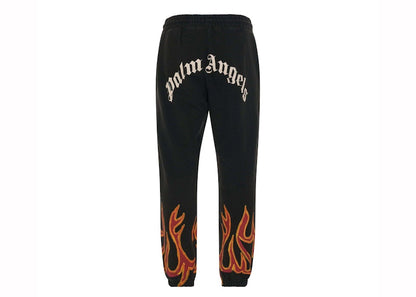 Palm Angels Gd Graffiti Flames Sweatpants Black/Red