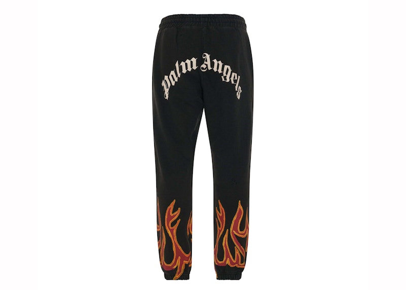 Palm Angels Gd Graffiti Flames Sweatpants Black/Red
