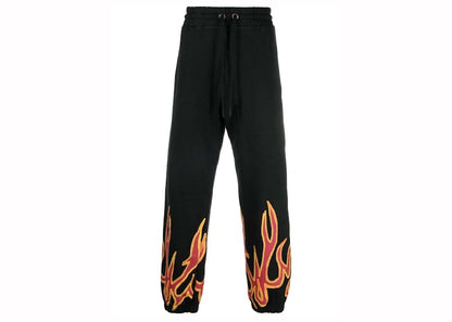 Palm Angels Gd Graffiti Flames Sweatpants Black/Red