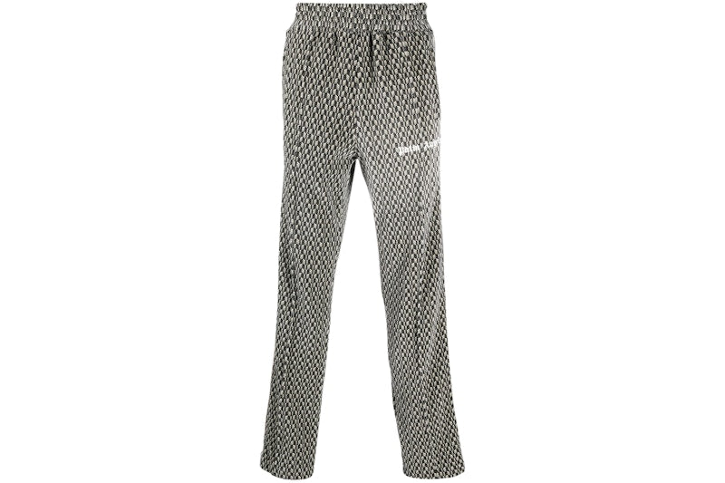 Palm Angels Geometric Straight Leg Side Stripe Pants Black/Beige