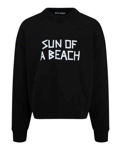 Palm Angels Graphic Crewneck Sweatshirt Black