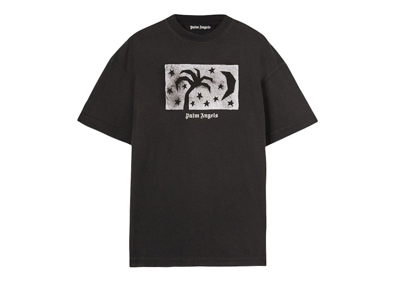 Palm Angels Graphic-Print Crew-Neck T-Shirt Black/Silver