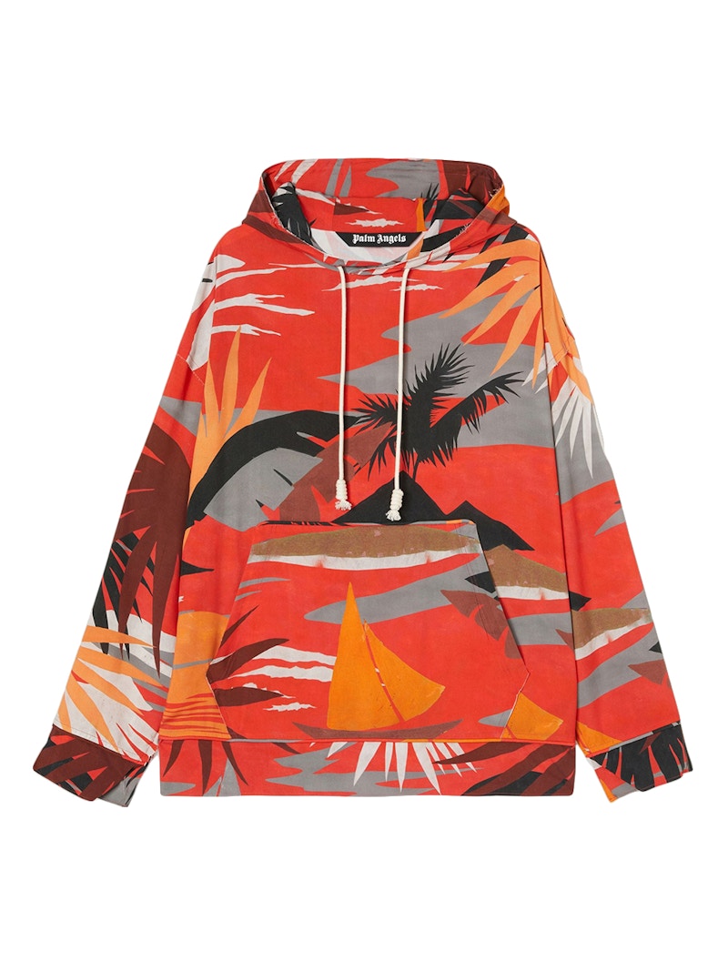 Palm Angels Hawaii Hoodie Red/Multi