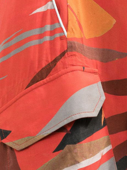 Palm Angels Hawaii Shorts Red/Multi/Off white