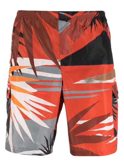 Palm Angels Hawaii Swim Shorts Red/Multi