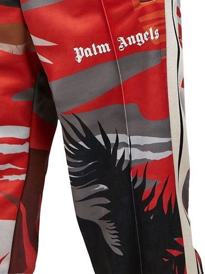 Palm Angels Hawaii Track Pants Red/Multi/Off white