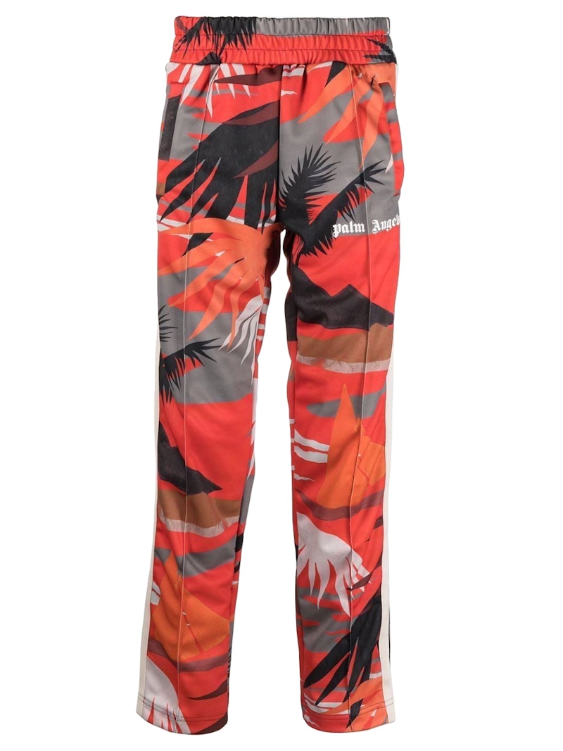 Palm Angels Hawaii Track Pants Red/Multi/Off white
