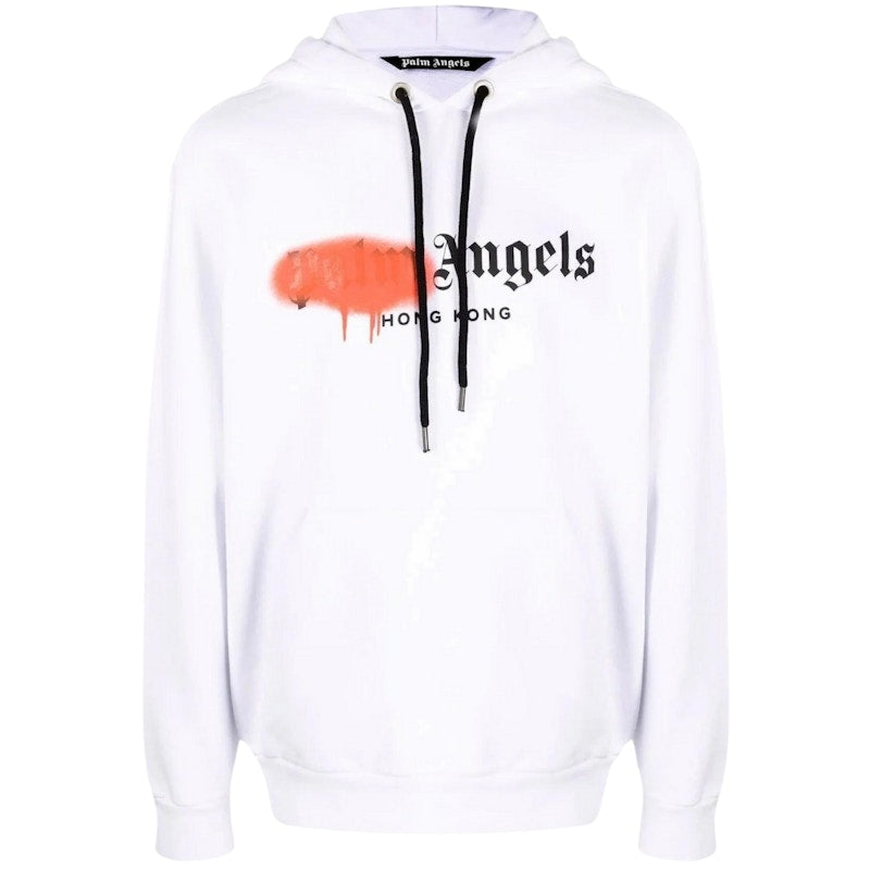 Palm Angels Hong Kong Spray Paint Hoodie White