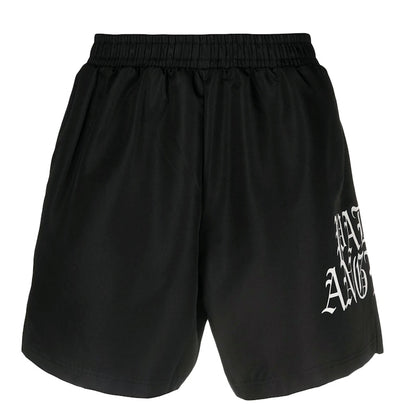 Palm Angels Hue Dothic Logo Shorts Black
