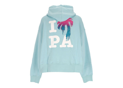 Palm Angels I Love PA Popover Hoodie Light Blue/Multi
