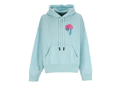 Palm Angels I Love PA Popover Hoodie Light Blue/Multi