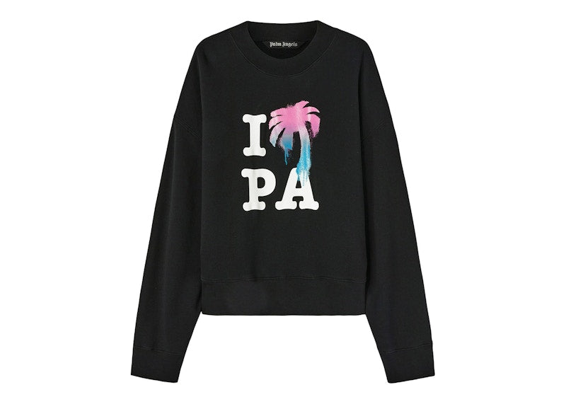 Palm Angels I Love PA Sweatshirt Black/Multi