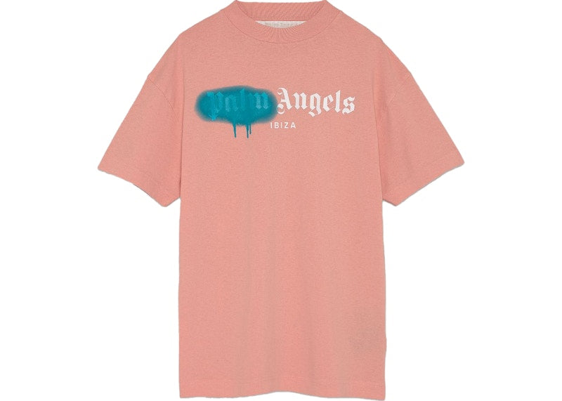 Palm Angels Ibiza Sprayed Logo T-shirt Salmon