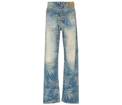 Palm Angels Jungle Straight Fit Jeans Blue