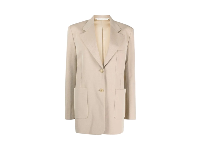 Palm Angels Knit Tape Blazer Beige