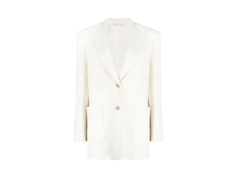 Palm Angels Knit Tape Blazer White
