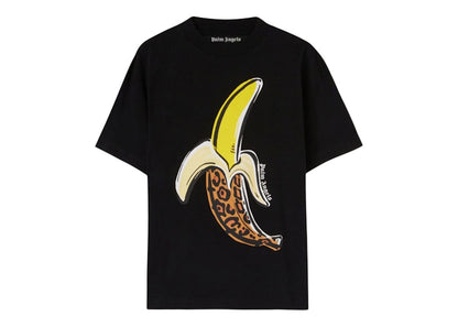 Palm Angels Leopard Banana Classic T-Shirt Black/Yellow
