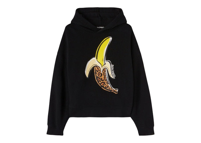 Palm Angels Leopard Banana Hoodie Black/Yellow