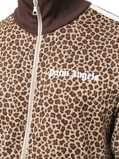 Palm Angels Leopard Track Jacket Beige/Off White