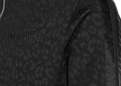 Palm Angels Leopard Track Jacket Black