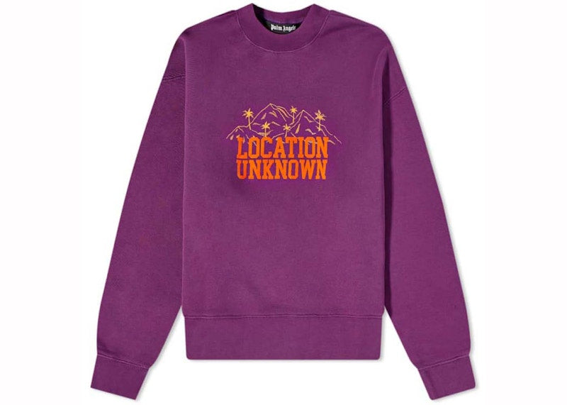 Palm Angels Location Unkown Crew Sweatshirt Purple