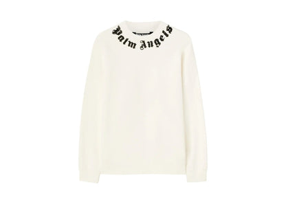 Palm Angels Logo Crewneck White/Black