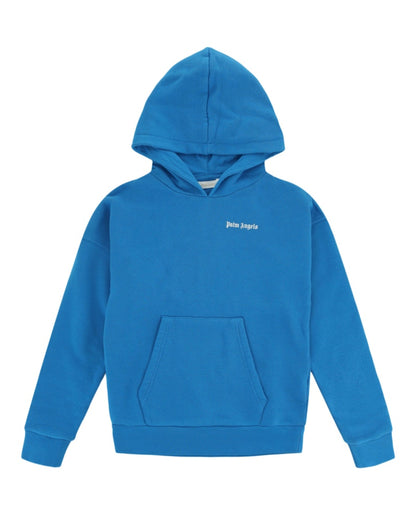 Palm Angels Kid's Logo Hoodie Blue/White