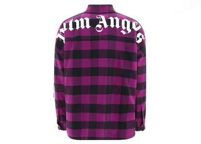 Palm Angels Logo Overshirt Purple