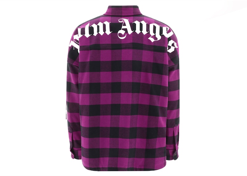 Palm Angels Logo Overshirt Purple