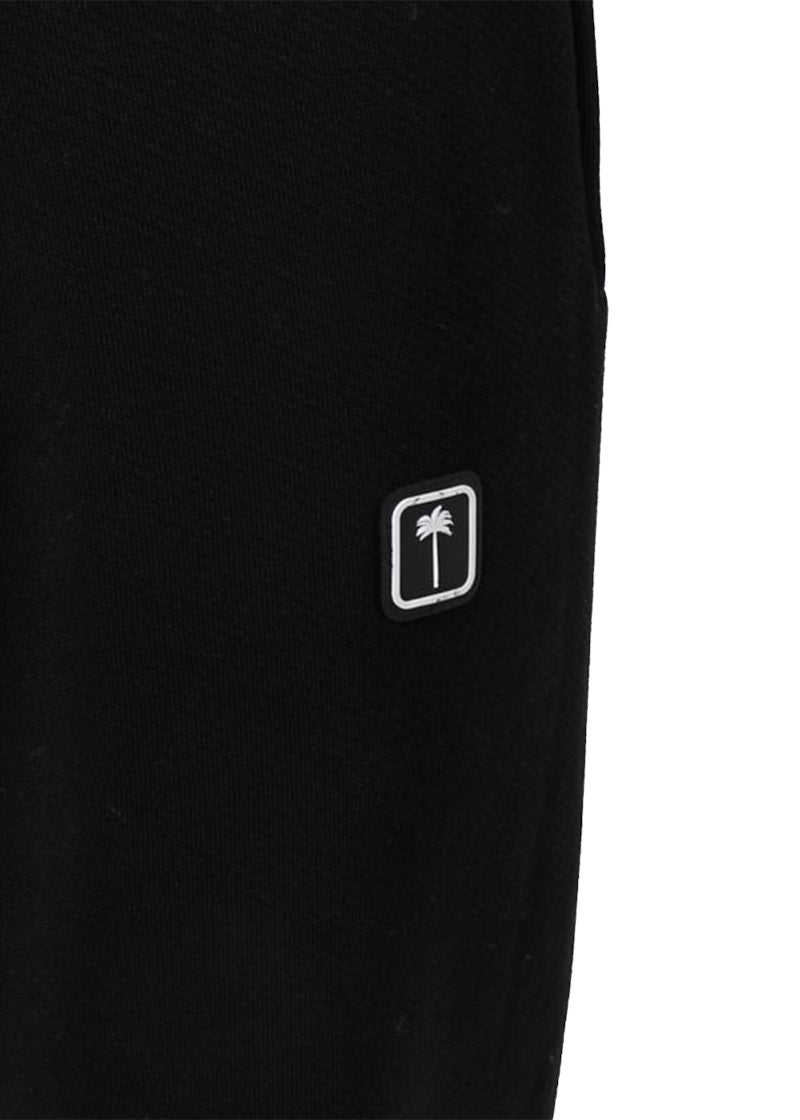 Palm Angels Logo Patch Drawstring Track Pants Black/White