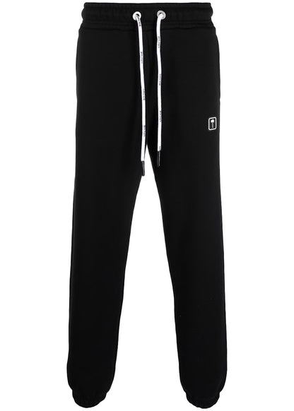 Palm Angels Logo Patch Drawstring Track Pants Black/White