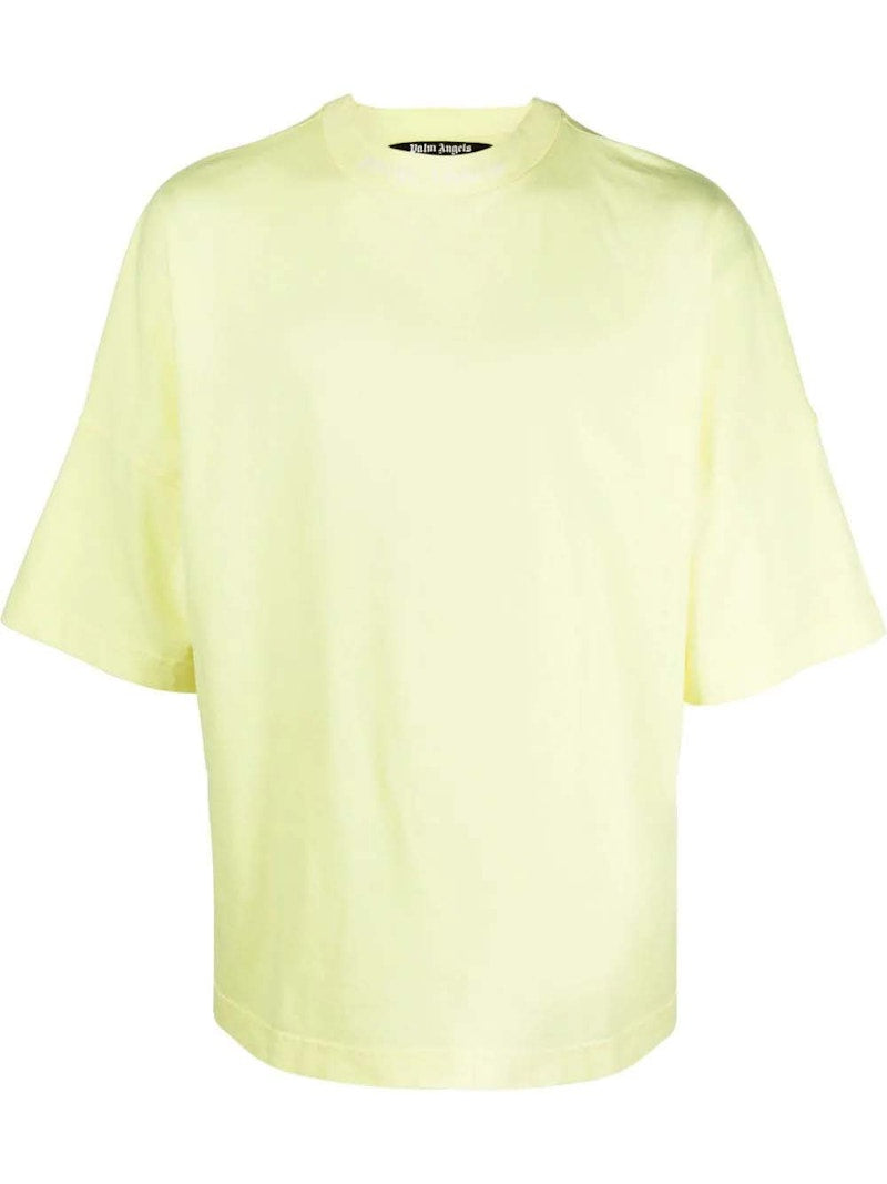 Palm Angels Logo-Print Cotton T-shirt Yellow