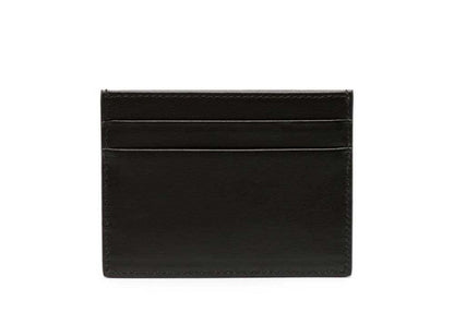Palm Angels Logo-Print Leather Card Holder Black