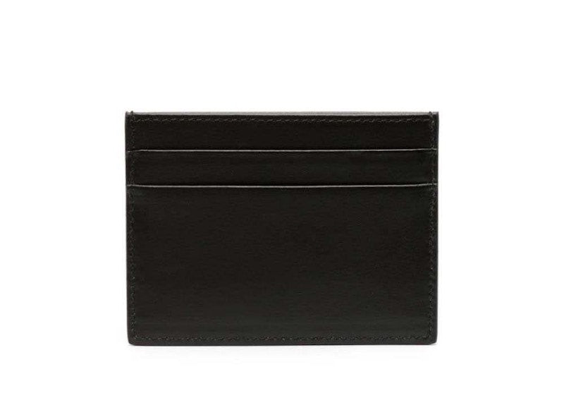 Palm Angels Logo-Print Leather Card Holder Black