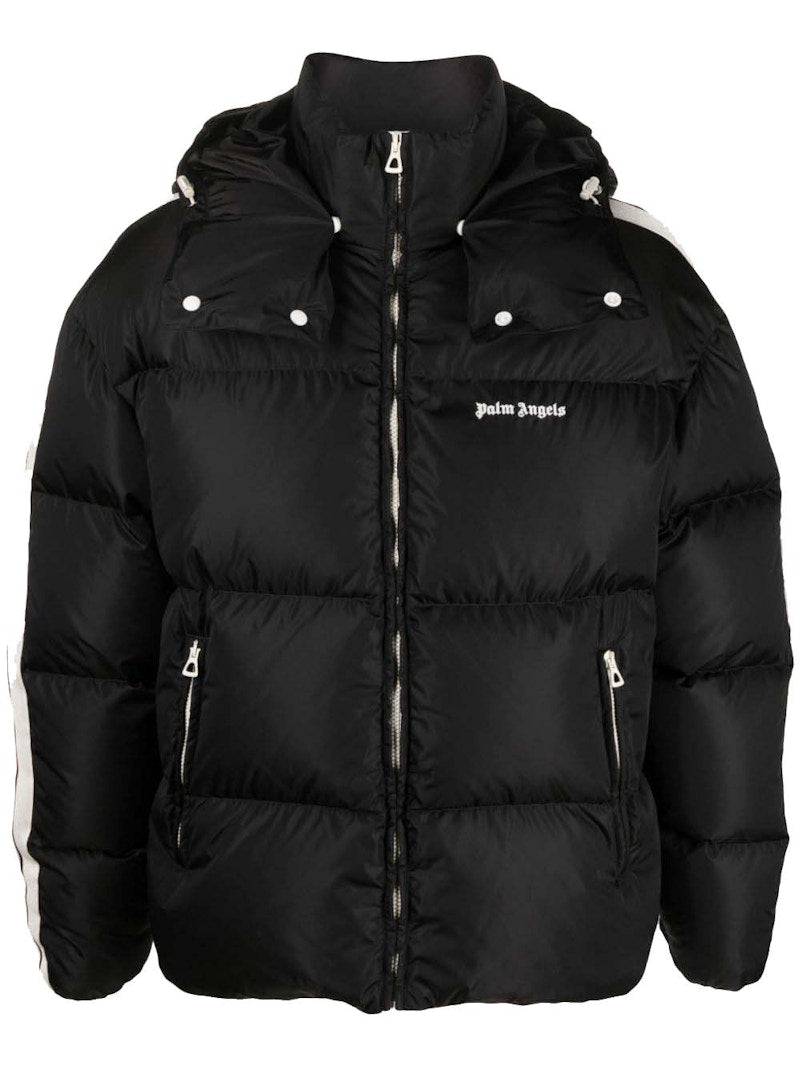 Palm Angels Logo-Print Padded Jacket Black