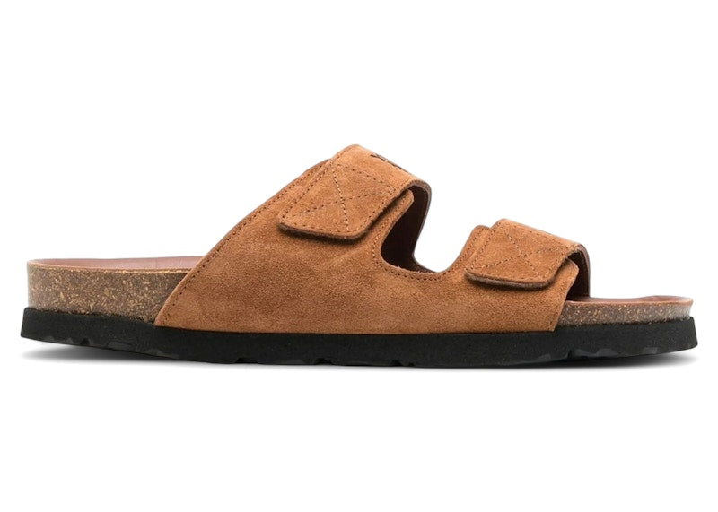 Palm Angels Logo Print Slide Sandals Sand