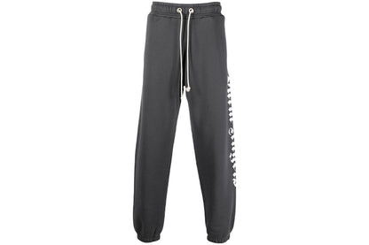Palm Angels Logo Print Track Pants Grey/White
