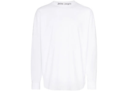 Palm Angels Logo Printed LS T-shirt White