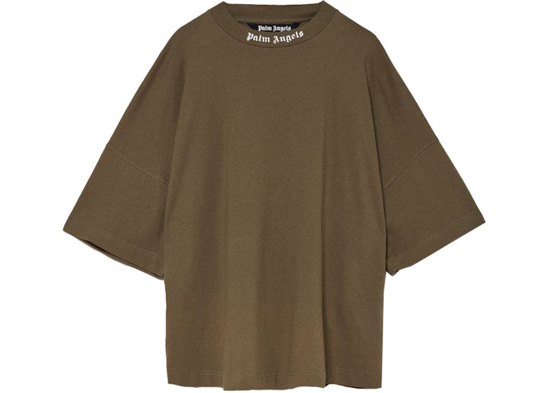 Palm Angels Logo T-shirt Military Green