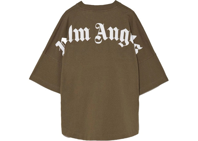Palm Angels Logo T-shirt Military Green