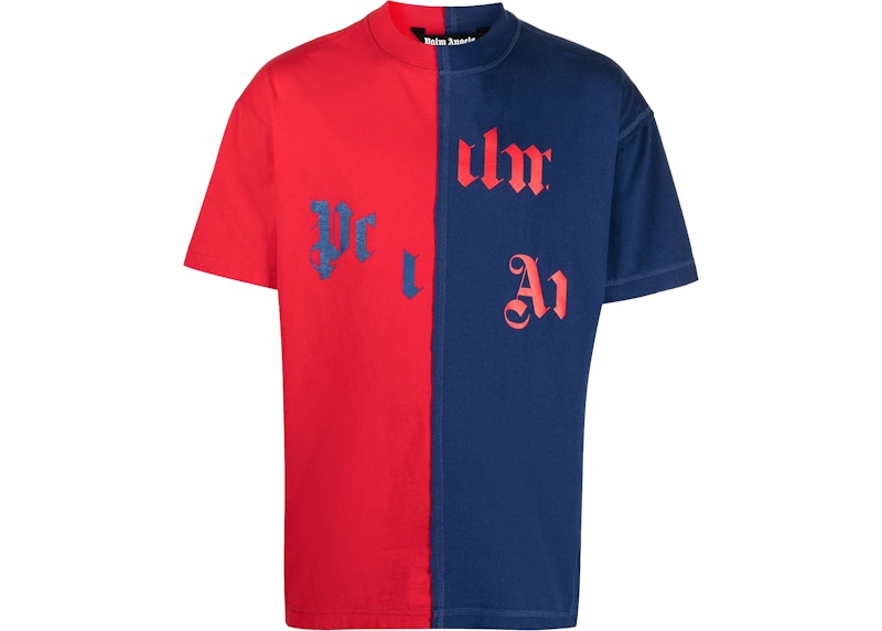 Palm Angels Logo T-shirt Red/Blue